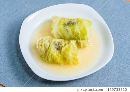 Cabbage rolls placed on the table Cabbage rolls placed on the table 139735510