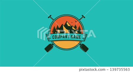 Modern vector illustration mountain logo design concept. Modern vector illustration mountain logo design concept. 139735563