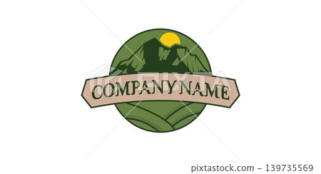 Mountain vector logo design illustration. Mountain vector logo design illustration. 139735569