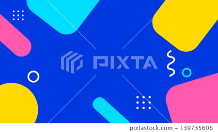 Colorful Abstract Geometric Shape Background with Bright Colors and Patterns Colorful Abstract Geometric Shape Background with Bright Colors and Patterns 139735608