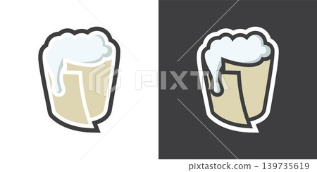 Ice cream vector logo design concept Ice cream vector logo design concept 139735619