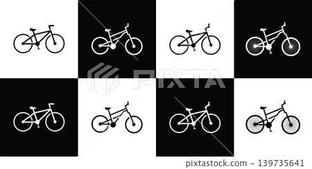 Set of Bicycle icon vector, Bicycle logo 139735641
