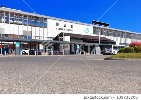 [Okayama Prefecture] JR Okayama Station (in front of the East Exit) on a sunny day 139735700