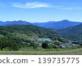 The terraced rice paddies of Tamai are filled with water during the season in Tosa Town, Kochi Prefecture. 139735775