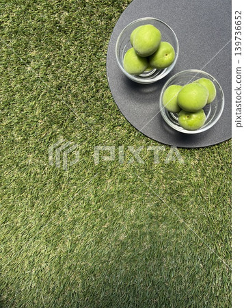 Grass and green plums Grass and green plums 139736652