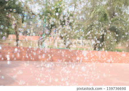 soap bubble background on park soap bubble background on park 139736698