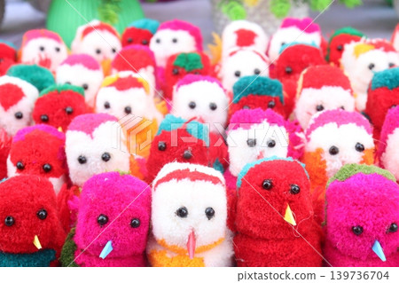 woolen pom bird doll on shop 139736704