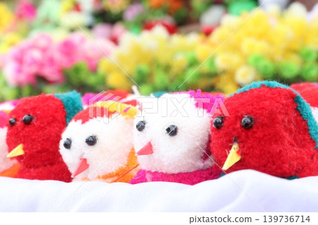 woolen pom bird doll on shop 139736714