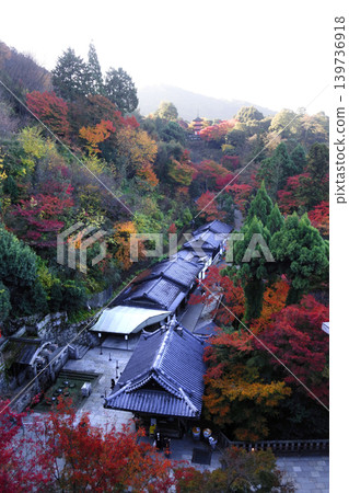 Autumn mountain temple surrounded by autumn leaves Autumn mountain temple surrounded by autumn leaves 139736918