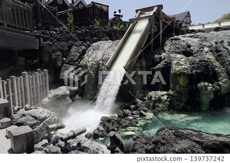 白天的草津溫泉町景色，湯畑地區 139737242
