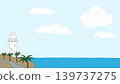 燈塔的景色，大海的回憶，夏天主題。 139737275