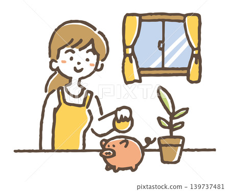 An illustration of someone starting to invest with a small amount of money. An illustration of someone starting to invest with a small amount of money. 139737481