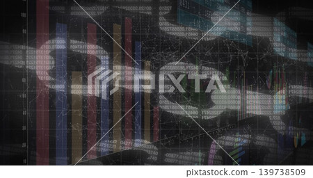 Displaying data display filling frame in dark dashboard, with vertical bars, candlesticks, grid Displaying data display filling frame in dark dashboard, with vertical bars, candlesticks, grid 139738509
