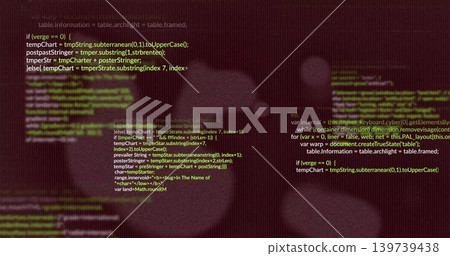 Typing male silhouette wearing beanie and glasses at dim workstation, code text overlaying screen Typing male silhouette wearing beanie and glasses at dim workstation, code text overlaying screen 139739438
