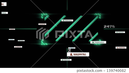 Displaying central neon teal slash cluster on black HUD, showing white ID tags and avatars Displaying central neon teal slash cluster on black HUD, showing white ID tags and avatars 139740082