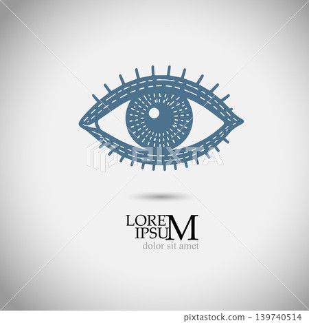 eye logo Hand drawn. Not AI, vector illustration. eye logo Hand drawn. Not AI, vector illustration. 139740514