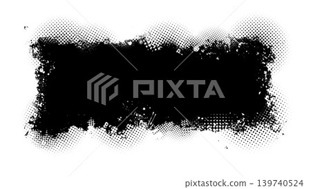Monochrome background frame made of blots. hand drawing. Not AI. Vector illustration. Monochrome background frame made of blots. hand drawing. Not AI. Vector illustration. 139740524