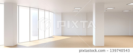 visualization of a large empty interior, 3D illustration visualization of a large empty interior, 3D illustration 139740543