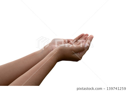 woman's hand holding something. Beauty female hand. Woman hand touching or pointing on isolated background. woman's hand holding something. Beauty female hand. Woman hand touching or pointing on isolated background. 139741259
