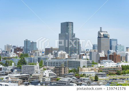 A panoramic view of Sendai city amidst the fresh greenery. A panoramic view of Sendai city amidst the fresh greenery. 139741576
