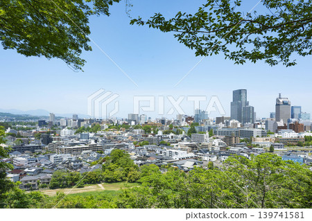 A panoramic view of Sendai city amidst the fresh greenery. A panoramic view of Sendai city amidst the fresh greenery. 139741581