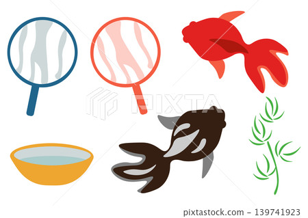 Goldfish scooping kit (net, goldfish, bowl, aquatic plants) Goldfish scooping kit (net, goldfish, bowl, aquatic plants) 139741923