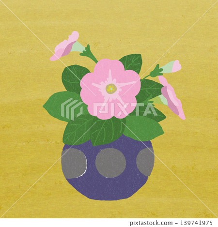 手繪花卉插圖:矮牽牛 手繪花卉插圖:矮牽牛 139741975