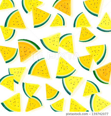 Yellow cut watermelon pattern background_square Yellow cut watermelon pattern background_square 139742077