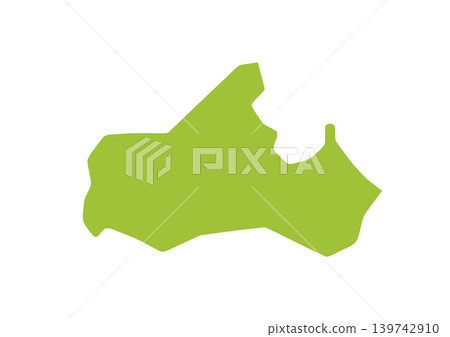 A somewhat stylized illustration of Yamaguchi Prefecture A somewhat stylized illustration of Yamaguchi Prefecture 139742910