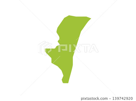 A somewhat stylized illustration of Miyazaki Prefecture A somewhat stylized illustration of Miyazaki Prefecture 139742920