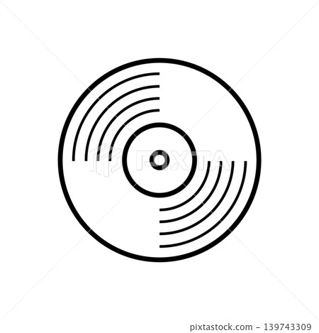 Retro Vinyl Record Music Icon 139743309