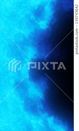 Blue plasma cloud edge with luminous energy glow on dark abstract background 139743642