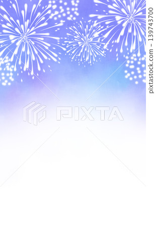 水彩煙火背景插圖，帶有藍色和紫色漸變 139743700