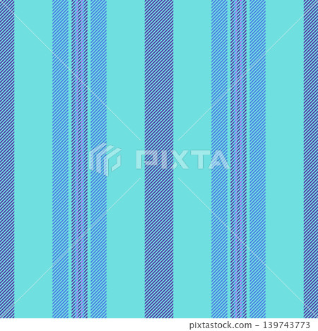 Nostalgia vector textile seamless, vivid vertical pattern texture. Aqua lines background fabric stripe in teal and indigo colors. Nostalgia vector textile seamless, vivid vertical pattern texture. Aqua lines background fabric stripe in teal and indigo colors. 139743773