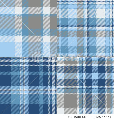 Seasonal plaid pattern set inspired by Thanksgiving atmosphere. Perfect for holiday marketing, invitations, and printed goods. Seamless vectors maintain consistency. Seasonal plaid pattern set inspired by Thanksgiving atmosphere. Perfect for holiday marketing, invitations, and printed goods. Seamless vectors maintain consistency. 139743864