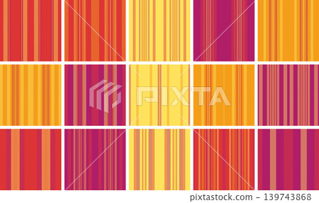 Striped pattern set for bespoke clothing and exclusive fashion. Seamless vectors enhance atelier collections, small batch production, and digital pattern designs. Striped pattern set for bespoke clothing and exclusive fashion. Seamless vectors enhance atelier collections, small batch production, and digital pattern designs. 139743868