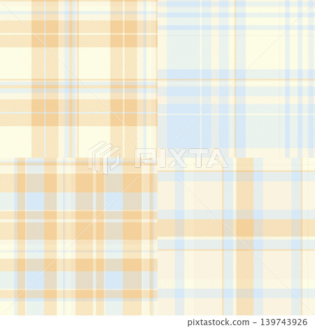 Vintage plaid pack inspired retro fabrics. Nostalgic tartan designs suit scrapbooking, invitations, crafts. Vector detailing preserves charm. Vintage plaid pack inspired retro fabrics. Nostalgic tartan designs suit scrapbooking, invitations, crafts. Vector detailing preserves charm. 139743926