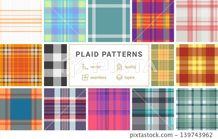 Traditional plaid bundle reworked for Thanksgiving aesthetics. Familiar tartan structure supports seasonal storytelling. Vector geometry stays accurate. Traditional plaid bundle reworked for Thanksgiving aesthetics. Familiar tartan structure supports seasonal storytelling. Vector geometry stays accurate. 139743962