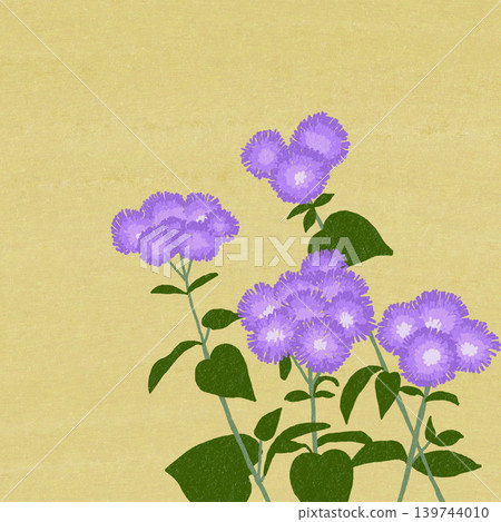 手繪花插圖:藿香薊 手繪花插圖:藿香薊 139744010