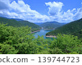 Yanase Dam Lake, in the season of fresh greenery, Kitagawa Village, Kochi Prefecture 139744723