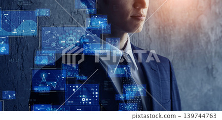 商業專業人士和數位技術的概念 商業專業人士和數位技術的概念 139744763