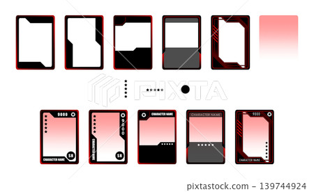 Trading Card Template Set Trading Card Template Set 139744924