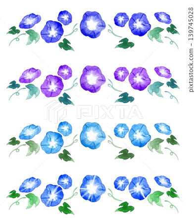 Morning glory watercolor frame decoration Morning glory watercolor frame decoration 139745028