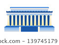 Lincoln Memorial - Colorful Flat Design Illustration 139745179