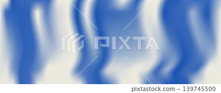 Blue and white curved gradient blur background with soft liquid flow. Wavy blue indigo gradation with organic mesh and calm curved texture. Abstract vector with fluid tones for vibrant social poster 139745500