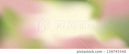 Gradient grain frame with blurred flower and gentle noise for beauty label. Soft gradient spring blur with pink botanical in vector background. Ethereal grain with warm spray and dreamy floral haze 139745548