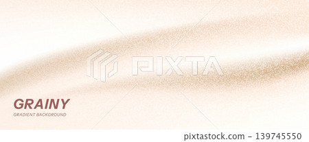 Beige grain wave gradation in nacre brown pearl with gradient bg. Beige grain sheen on warm tones for cosmetic or fashion design projects. Tan vector backdrop with sandy aesthetic Beige grain wave gradation in nacre brown pearl with gradient bg. Beige grain sheen on warm tones for cosmetic or fashion design projects. Tan vector backdrop with sandy aesthetic 139745550