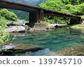 Horigao Submersible Bridge over the Nahari River, Kitagawa Village, Kochi Prefecture 139745710