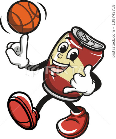 Soda is walking while spinning basketball Soda is walking while spinning basketball 139745719