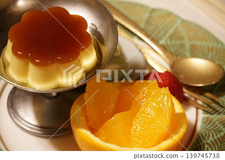 A sweet and delicious dessert after dinner A sweet and delicious dessert after dinner 139745738